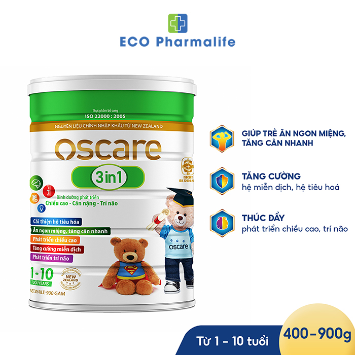 Oscare - Dòng sản phẩm sữa cao năng cho trẻ từ 1 đến 10 tuổi